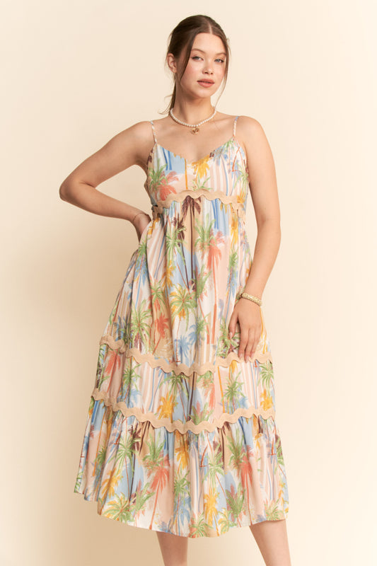 Palm Paradise Midi Dress Curvy