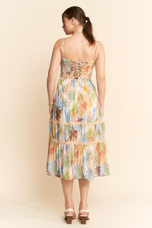 Palm Paradise Midi Dress Curvy