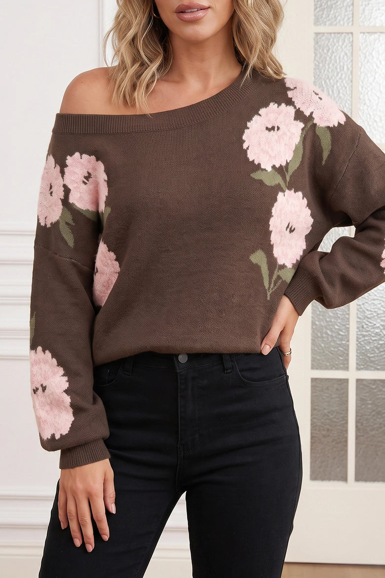 Elodie Floral Knit Sweater