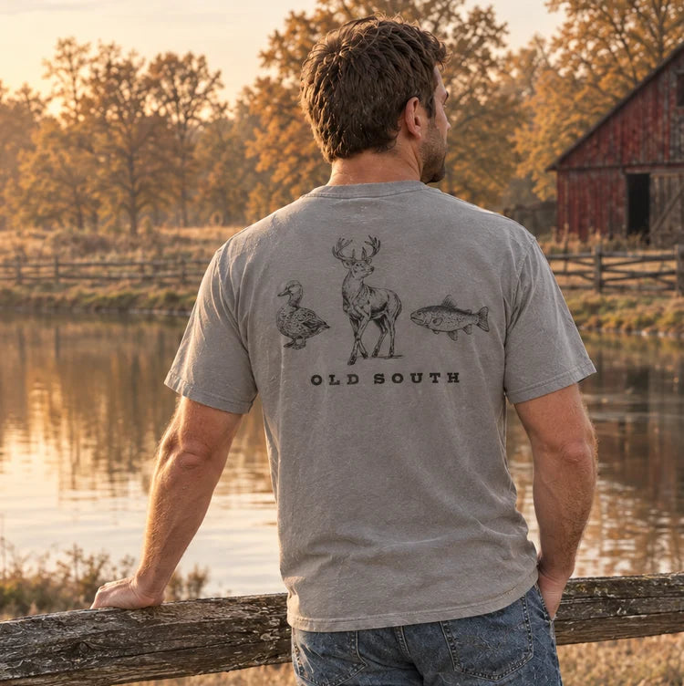 Duck Deer Fish Pocket Tee