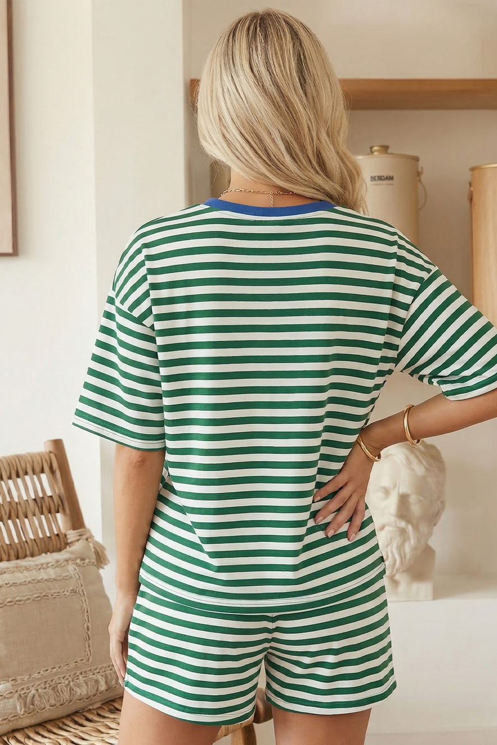 Harbor Stripe Lounge Set Available Curvy