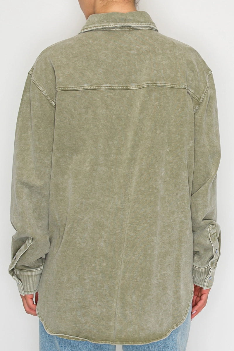 Connie Mineral Wash Shacket