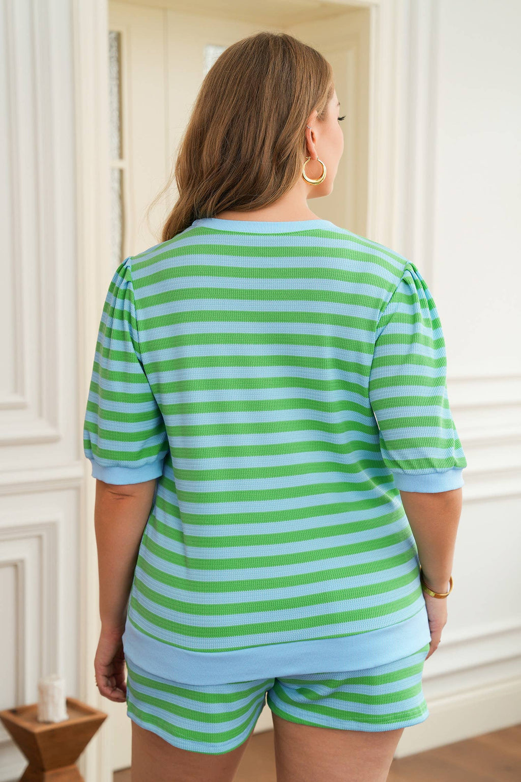 Coastal Stripe Lounge Set Available Curvy