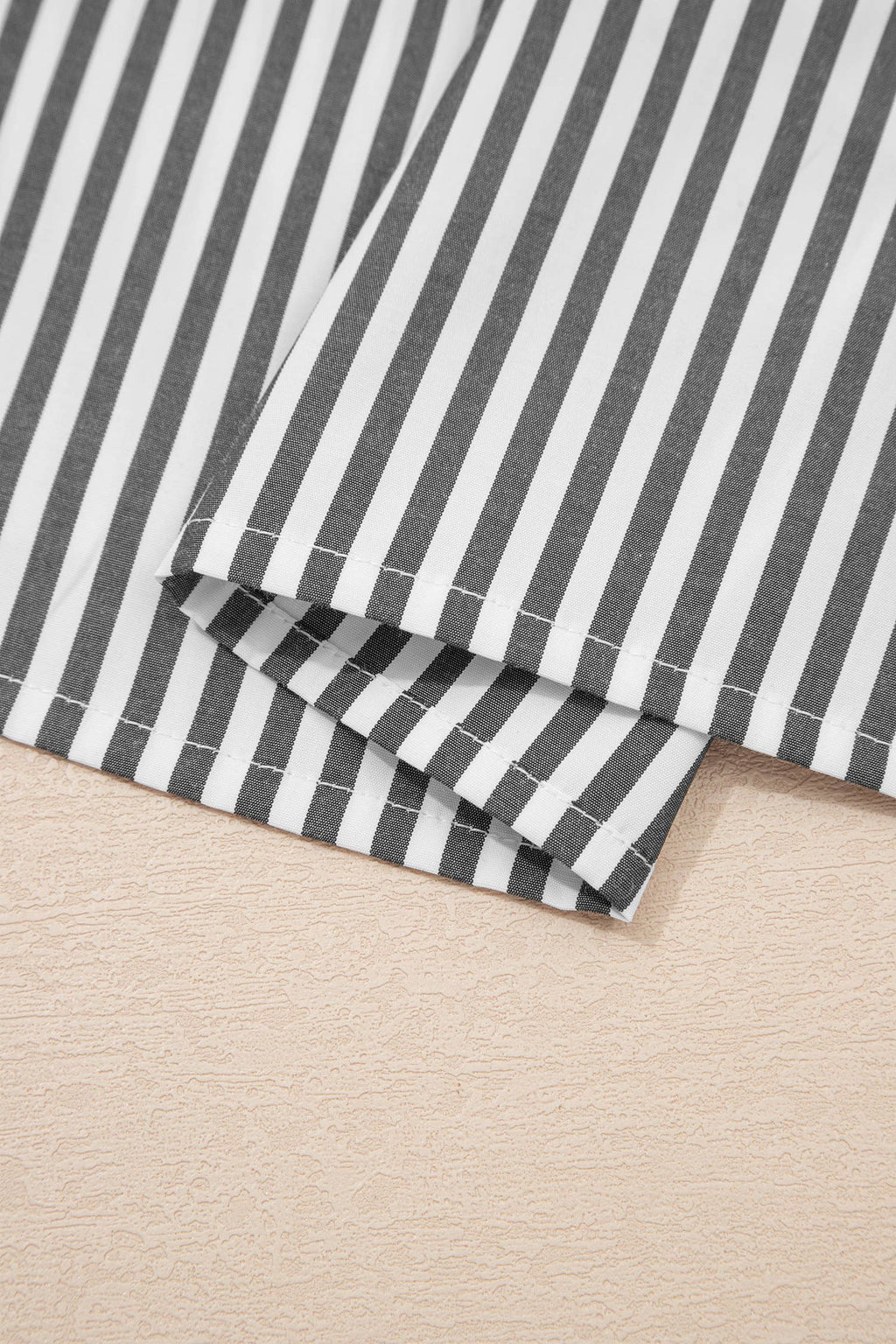 Classic Stripe Split Neck Top Curvy