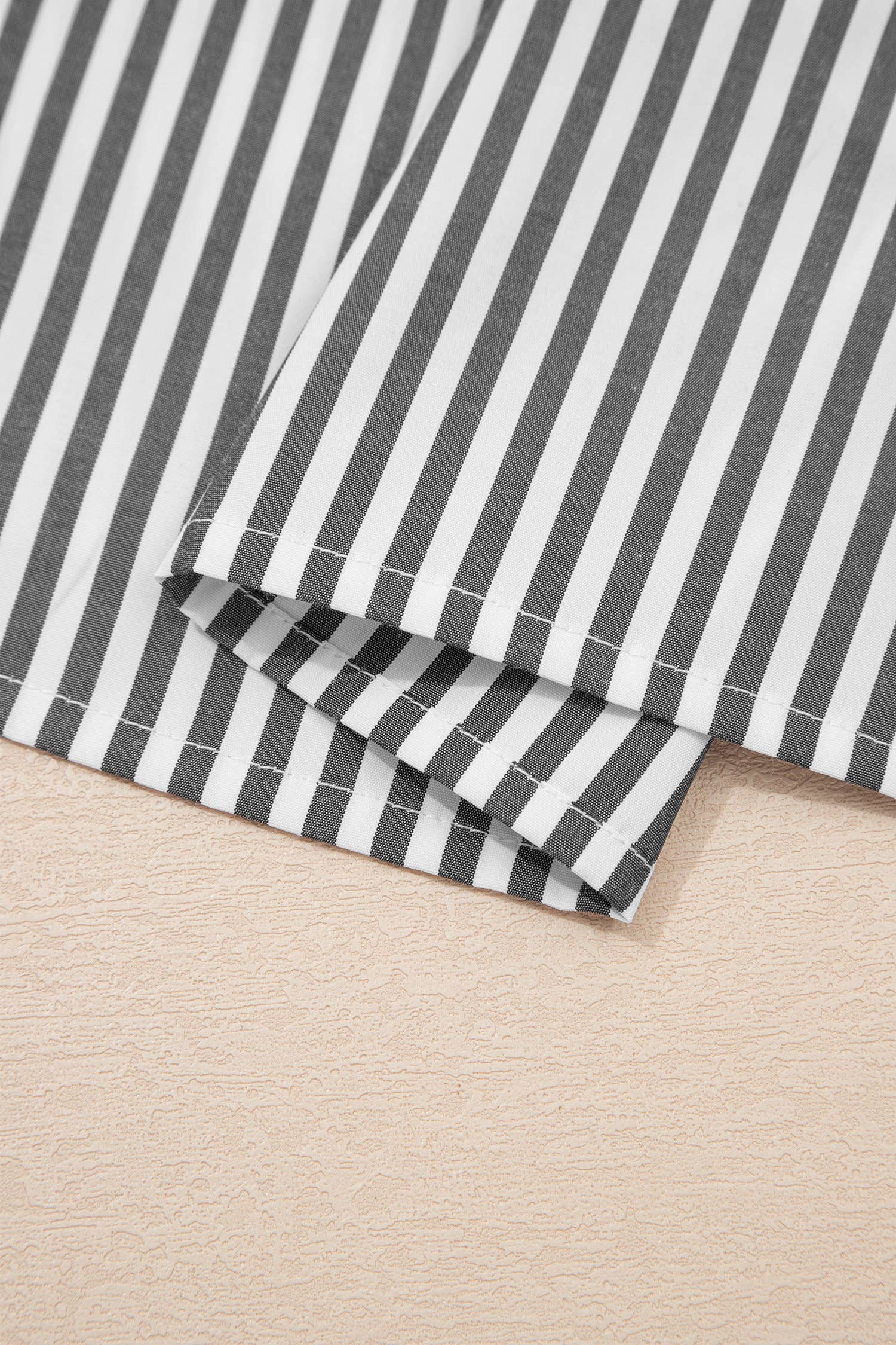 Classic Stripe Split Neck Top Curvy