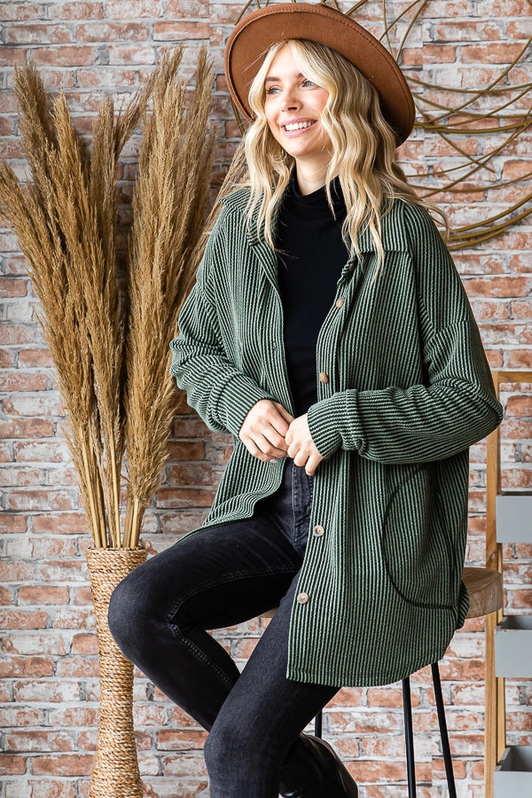Rowan Ribbed Shacket
