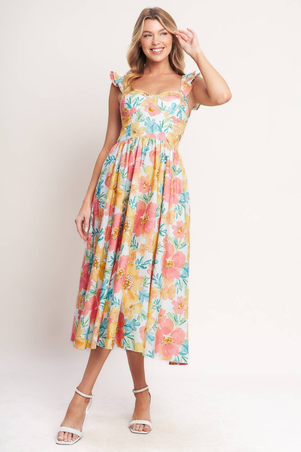 Sunlit Garden Midi Dress