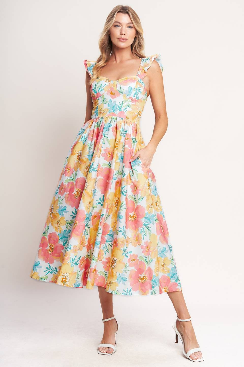 Sunlit Garden Midi Dress