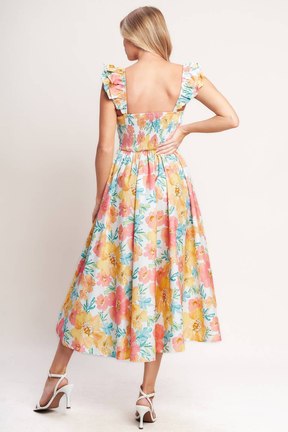 Sunlit Garden Midi Dress