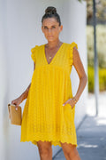 Sunshine Eyelet Mini Dress