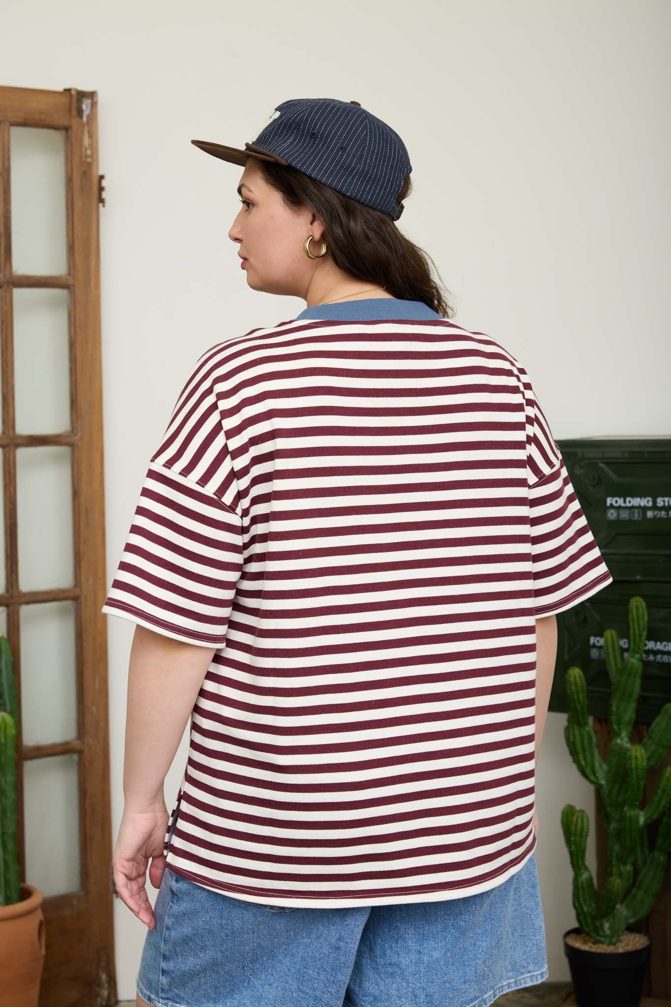 Harper Contrast Stripe Top Available Curvy