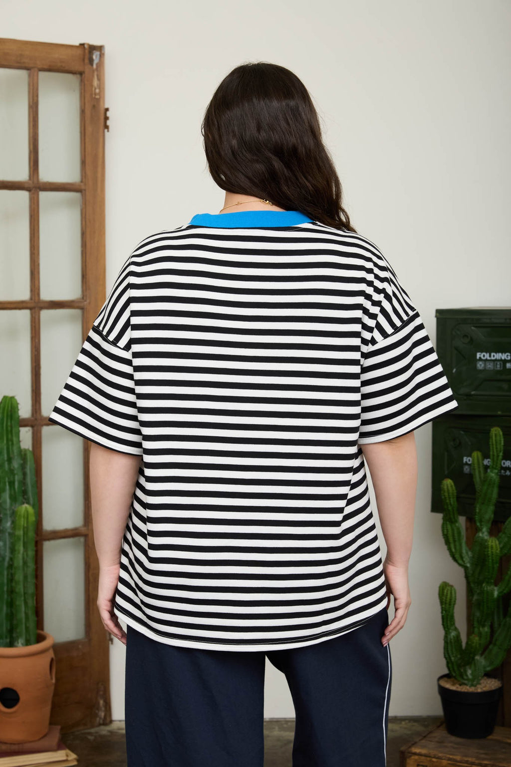 Harper Contrast Stripe Top Available Curvy