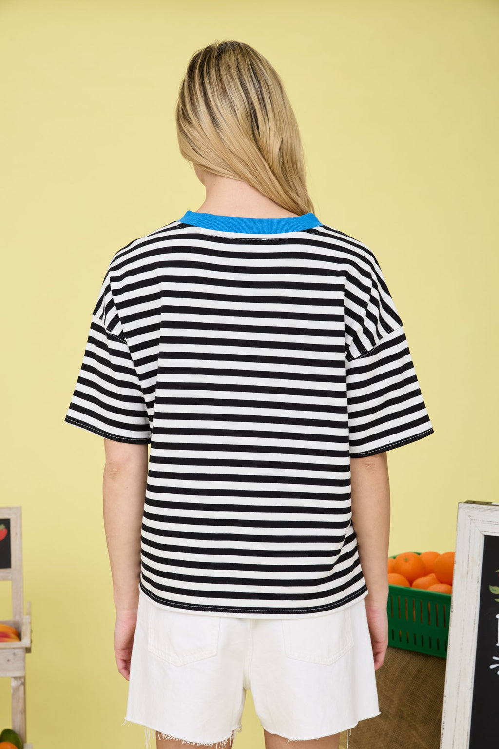 Harper Contrast Stripe Top Available Curvy