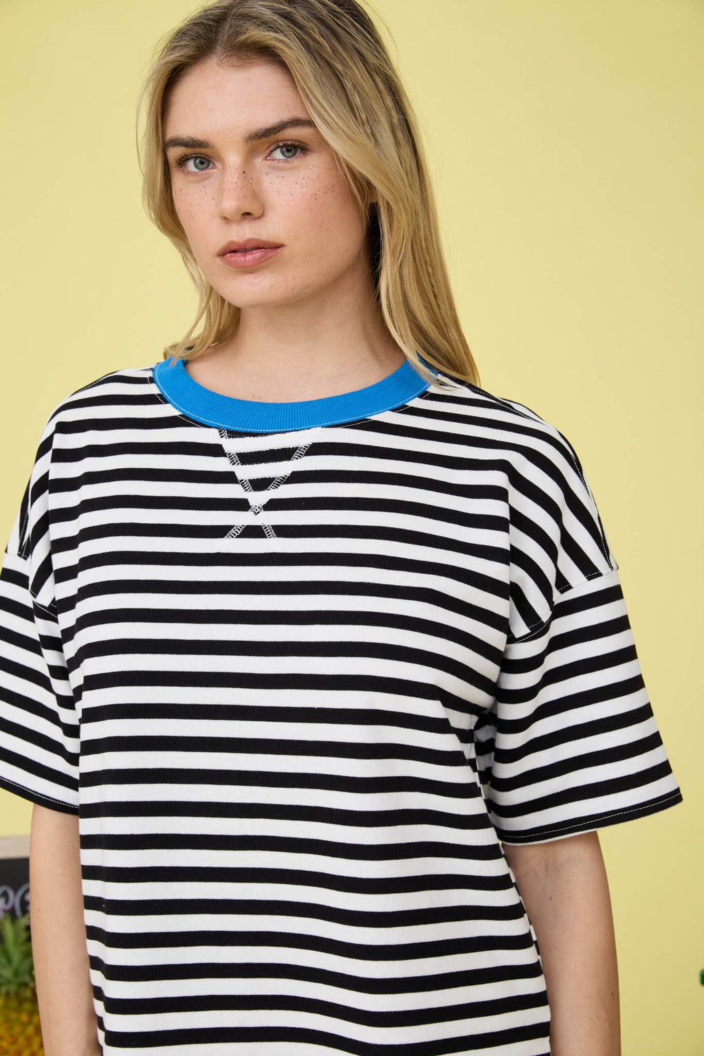 Harper Contrast Stripe Top Available Curvy