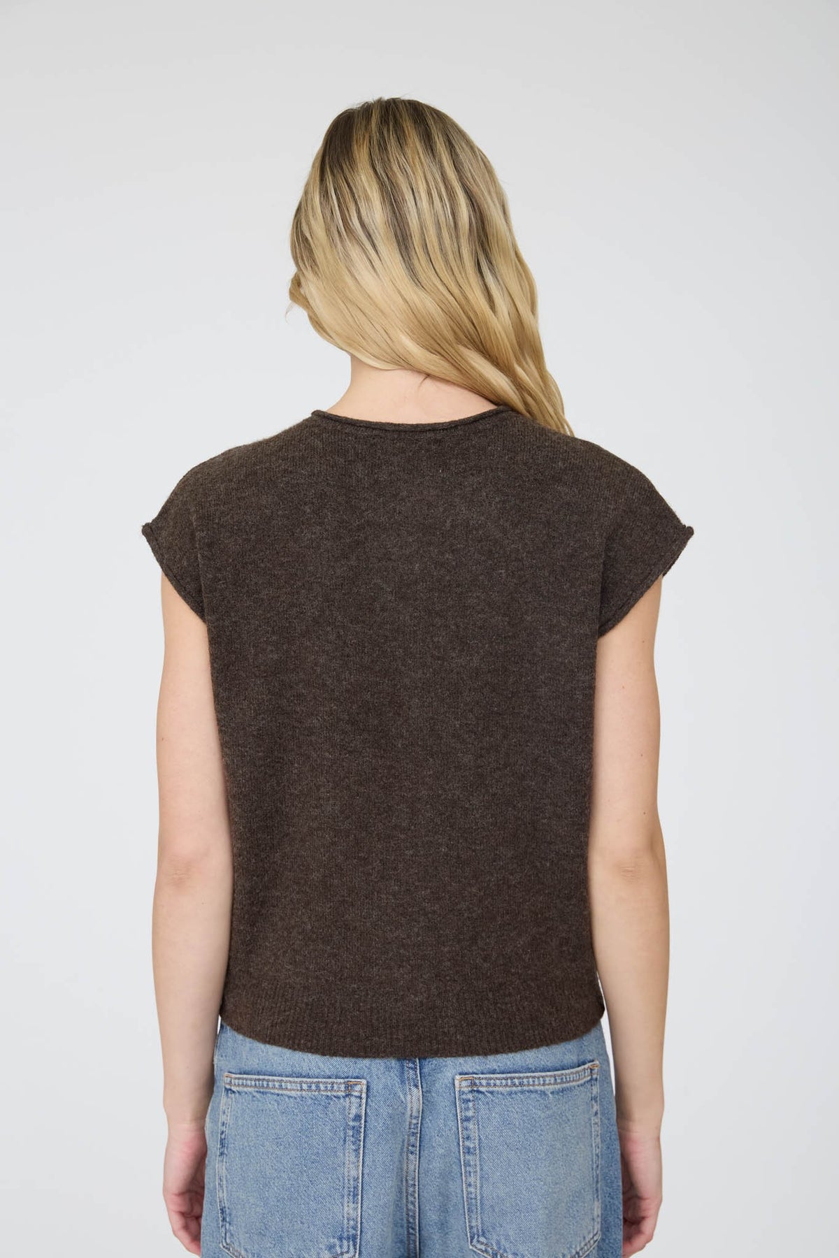 Cindy Button Front Knit Vest Available Curvy