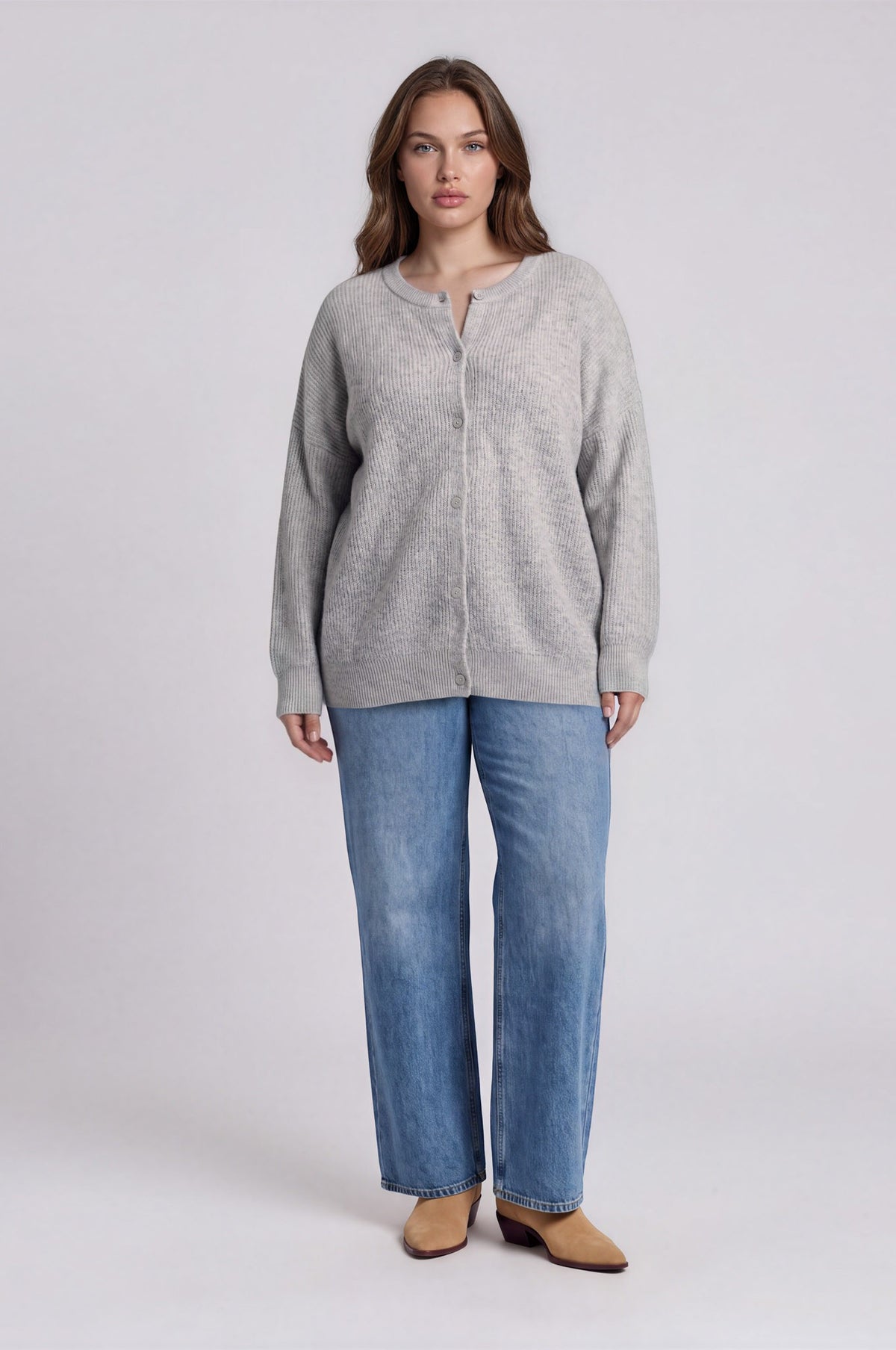 Courtney Wool Blend Cardigan Curvy