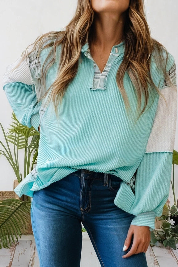 Callie Corded Colorblock Top