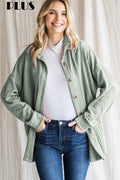 Everly Cable Knit Shacket Curvy