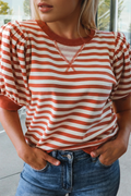 Classic Charm Bubble Sleeve Top Available Curvy