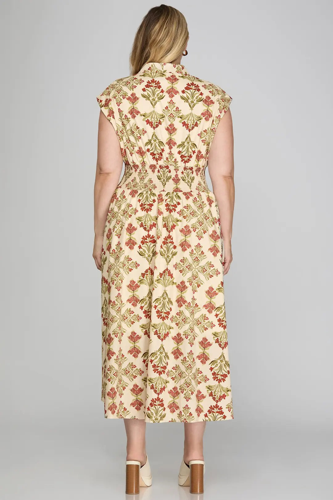 Garden Grace Midi Dress Available Curvy