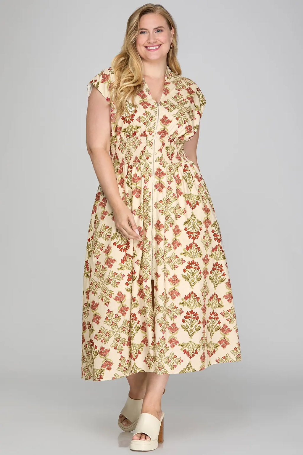 Garden Grace Midi Dress Available Curvy