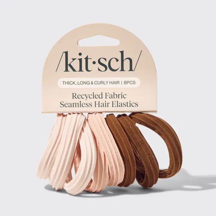 Kitsch Seamless Hair Elastic Set in Blush Neutrals