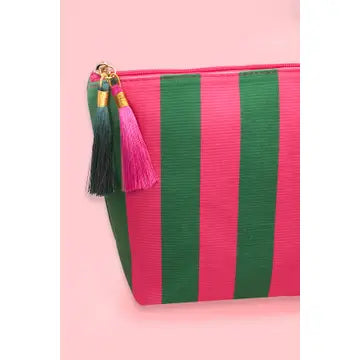 Connie Striped Tassel Cosmetic Bag
