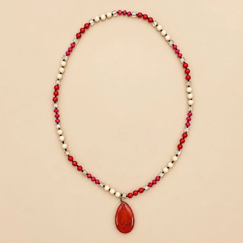 Brionne Beaded Teardrop Necklace