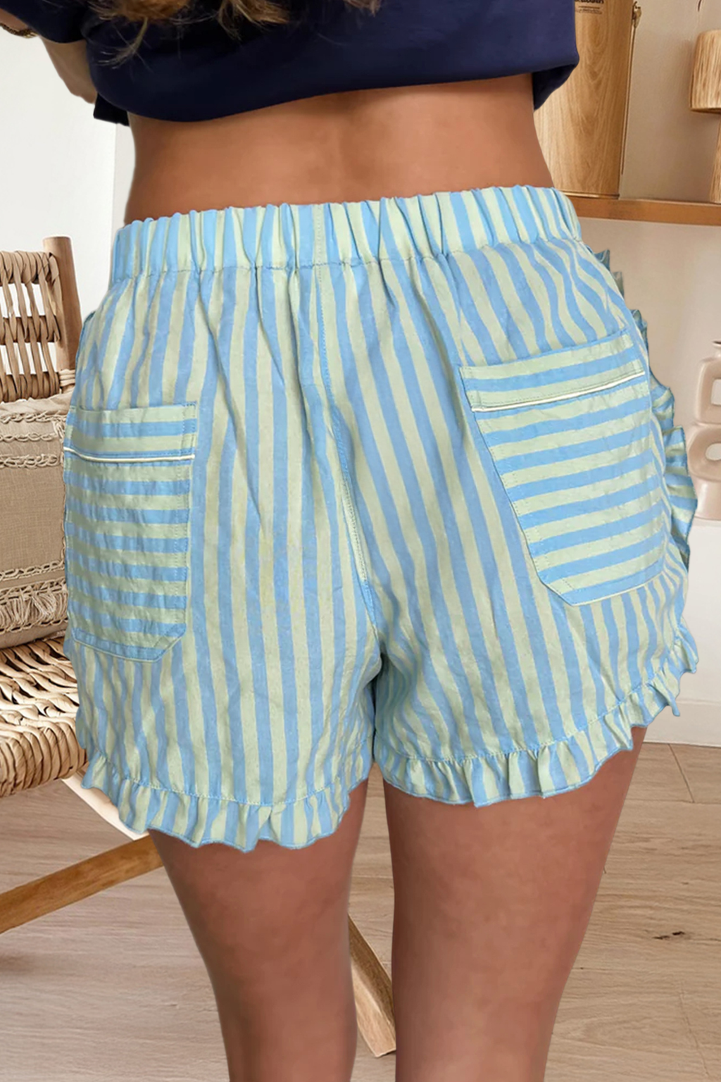 Sweet Stripe Ruffle Shorts