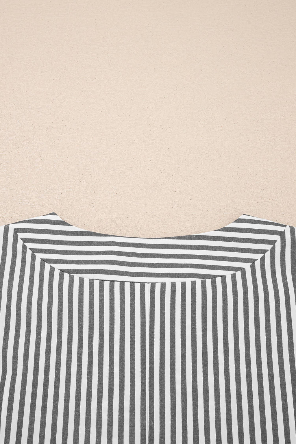 Classic Stripe Split Neck Top Curvy