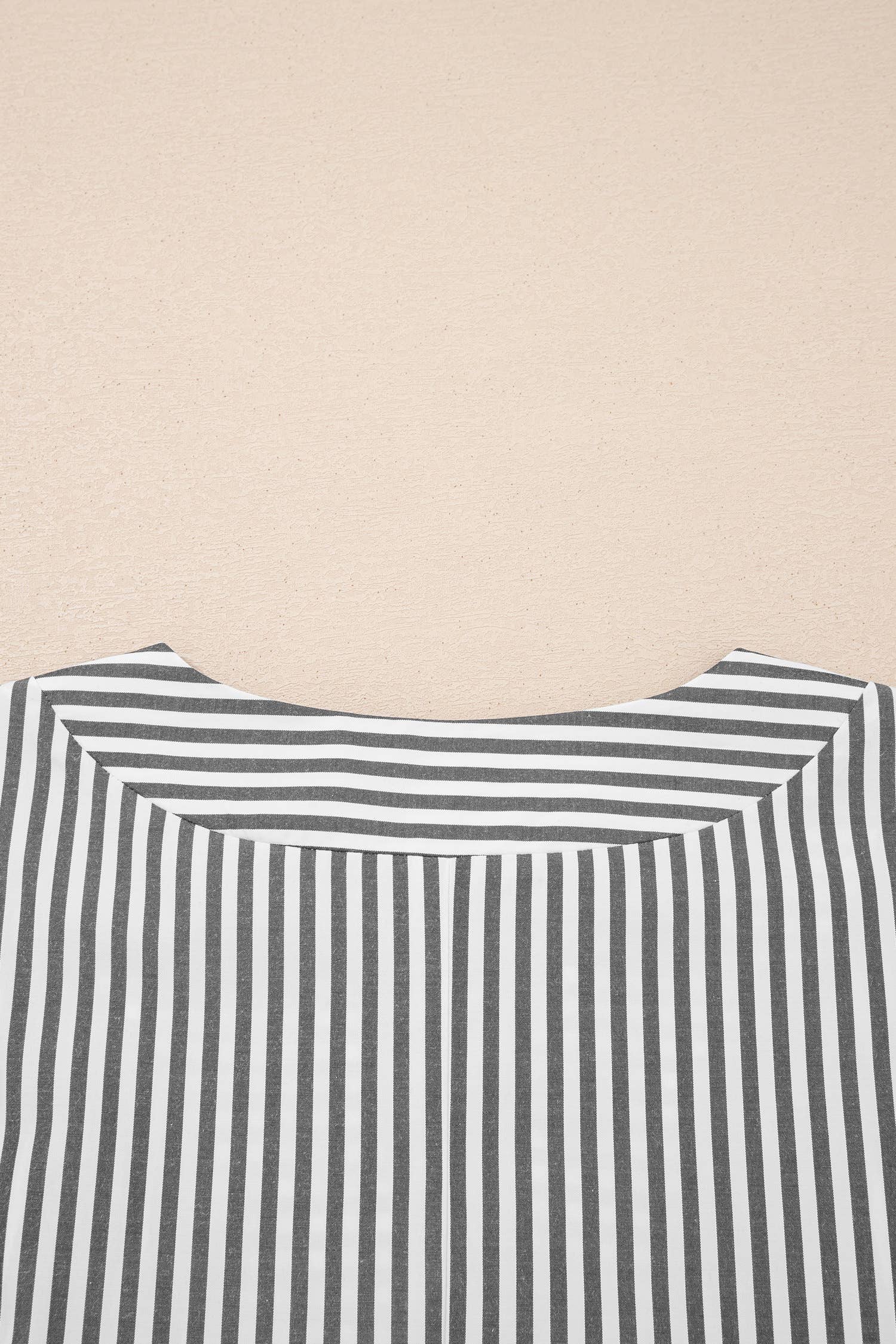 Classic Stripe Split Neck Top Curvy