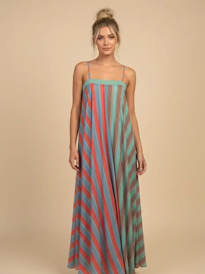 Serafina Striped Maxi Dress