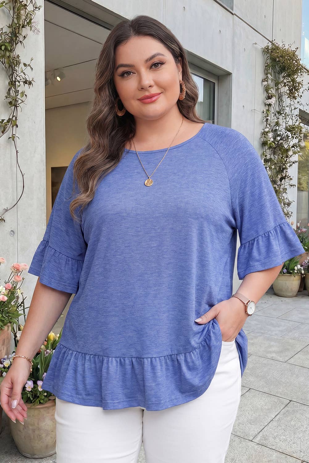 Sweet Serenity Ruffle Top