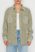 Connie Mineral Wash Shacket