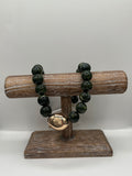 Gold Accent Marbled Bead Necklace