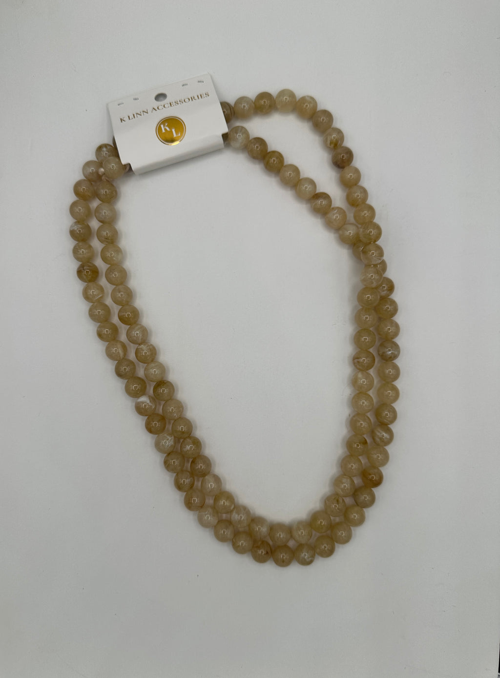 Layered Marbled Bead Necklace