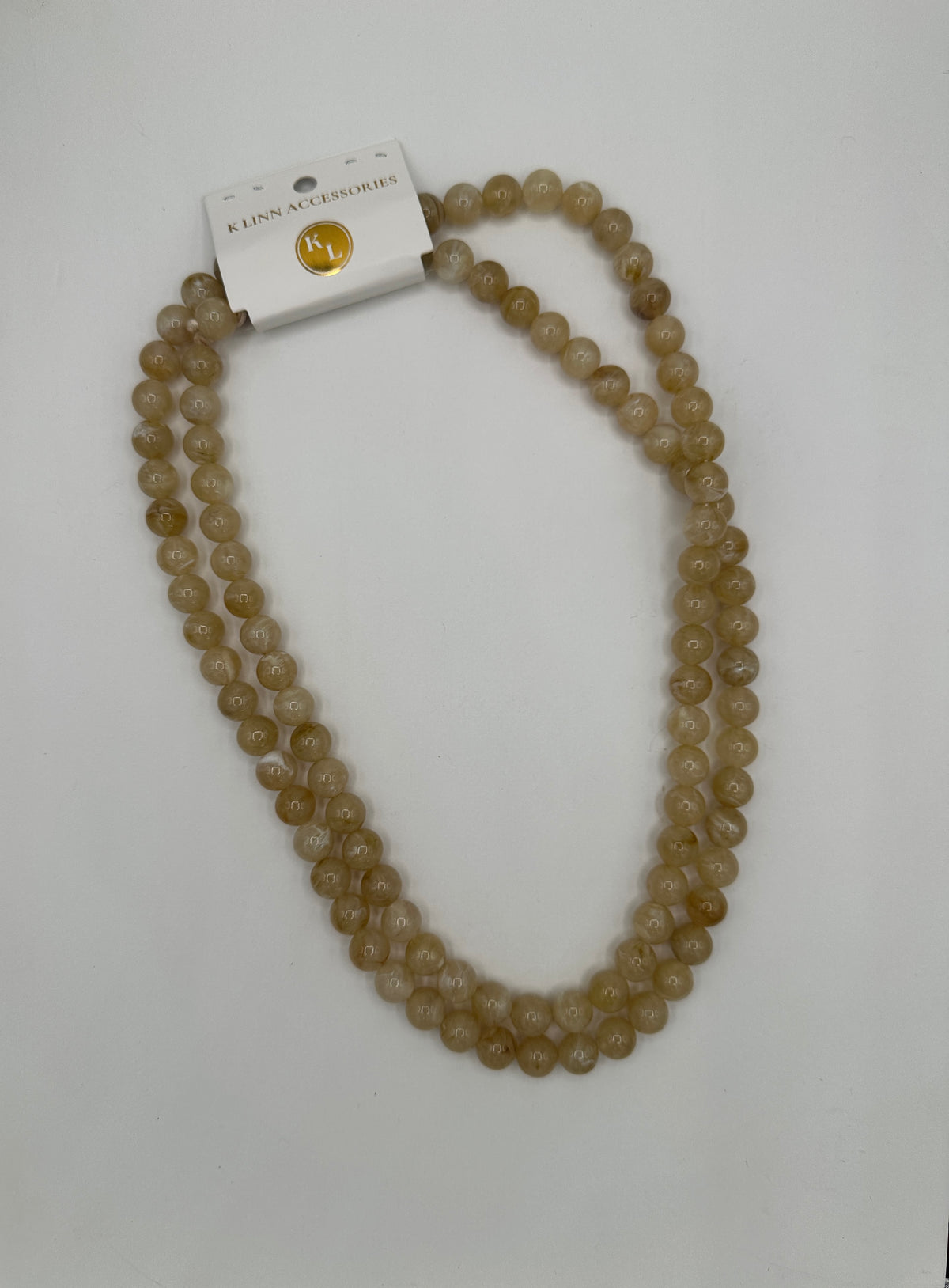 Layered Marbled Bead Necklace
