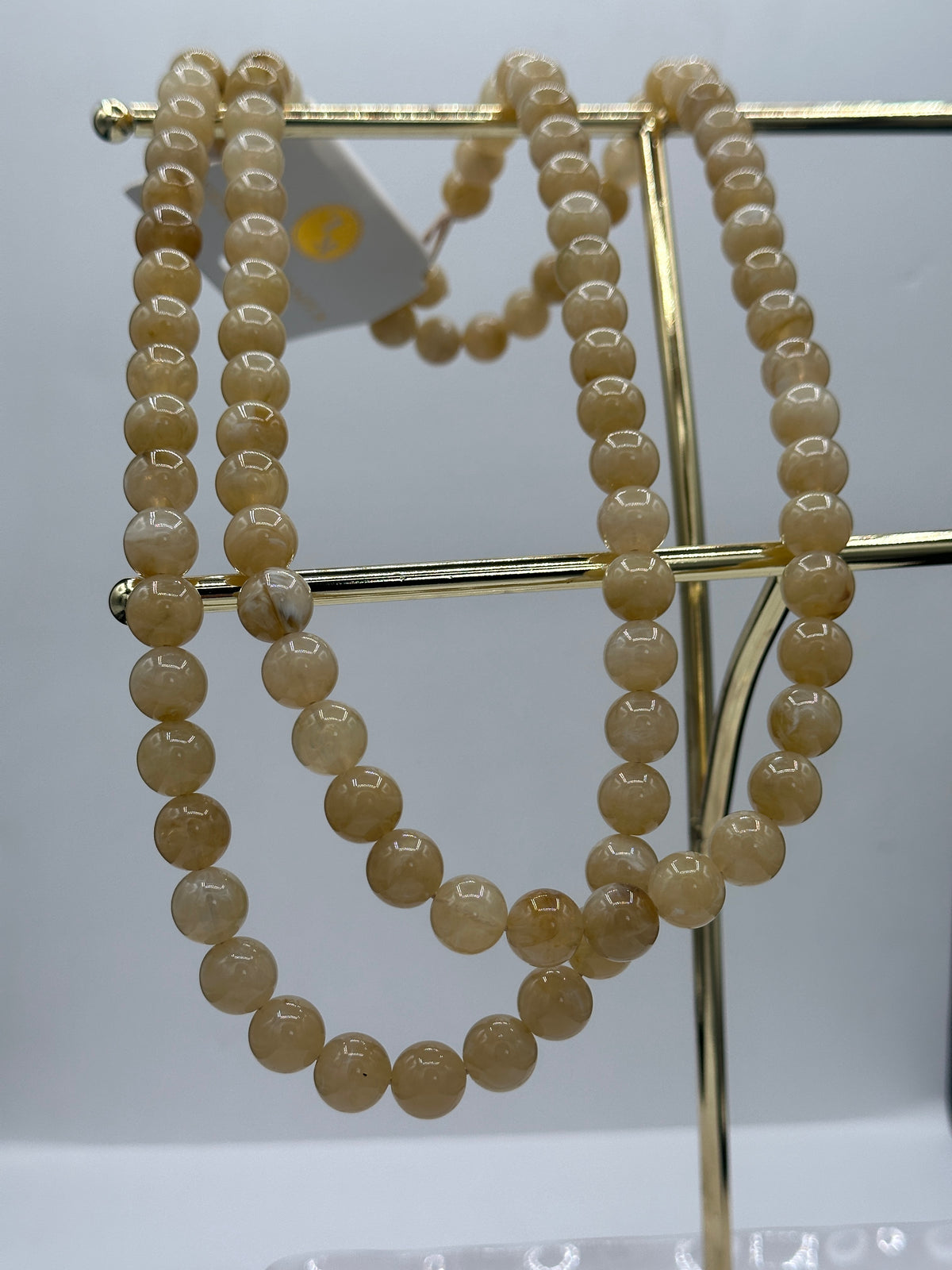 Layered Marbled Bead Necklace