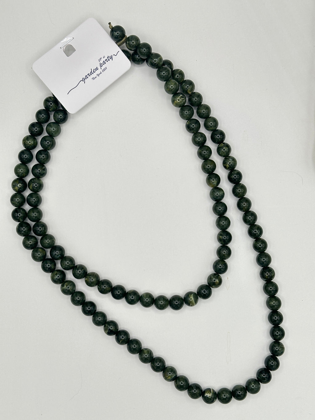 Layered Marbled Bead Necklace