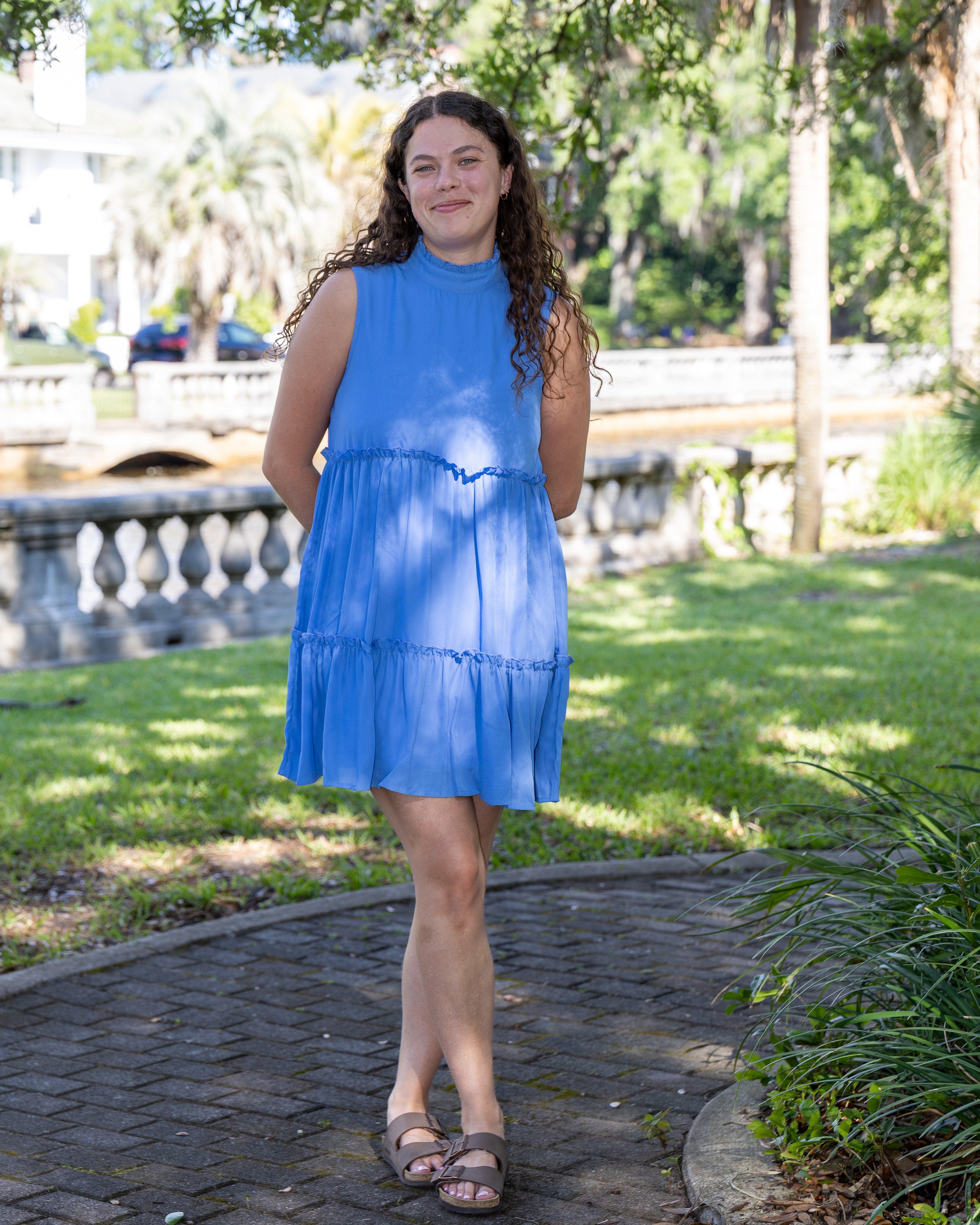Breezy Chic Mock Neck Dress
