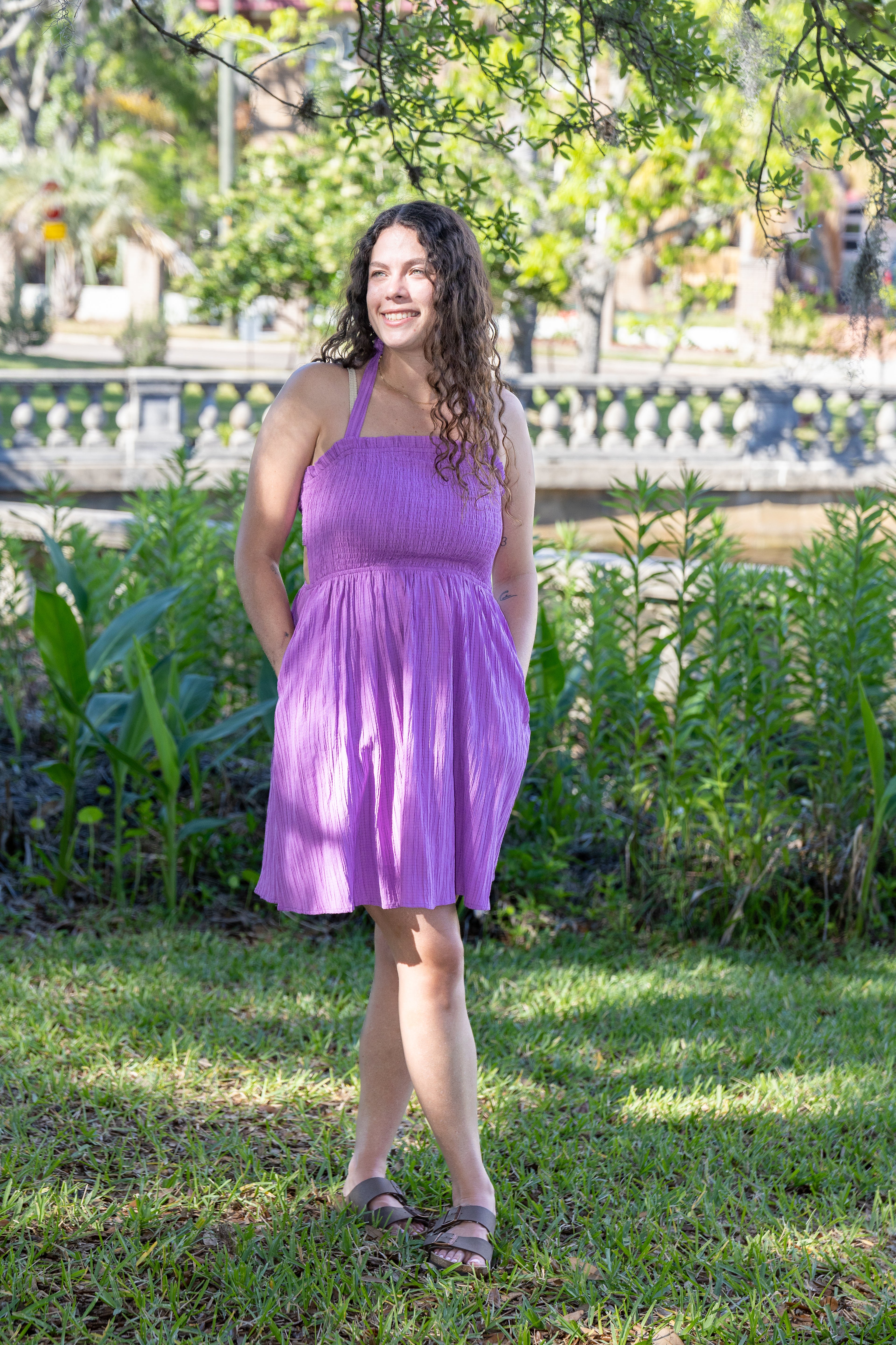 Halter Neck Open Back Mini Dress