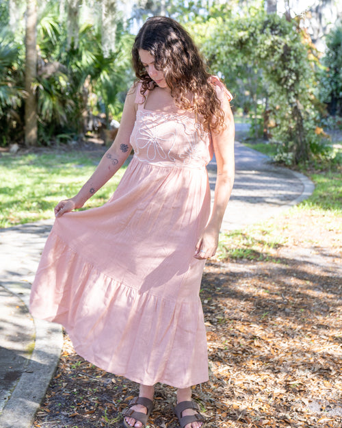 Blush Bodice Midi Dress