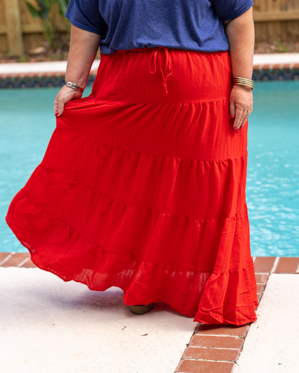 Santorini Sunset Maxi Skirt Curvy