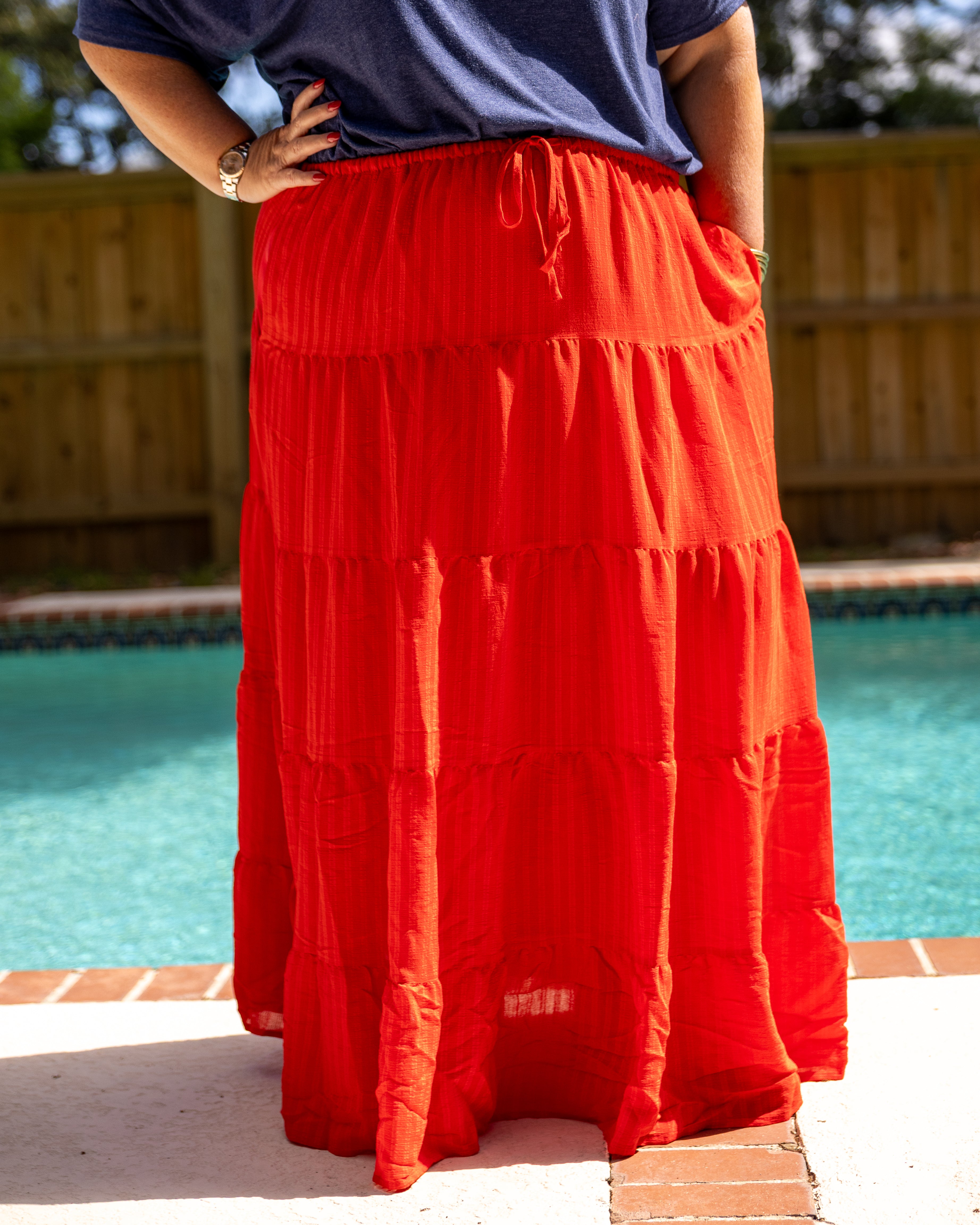 Santorini Sunset Maxi Skirt Curvy