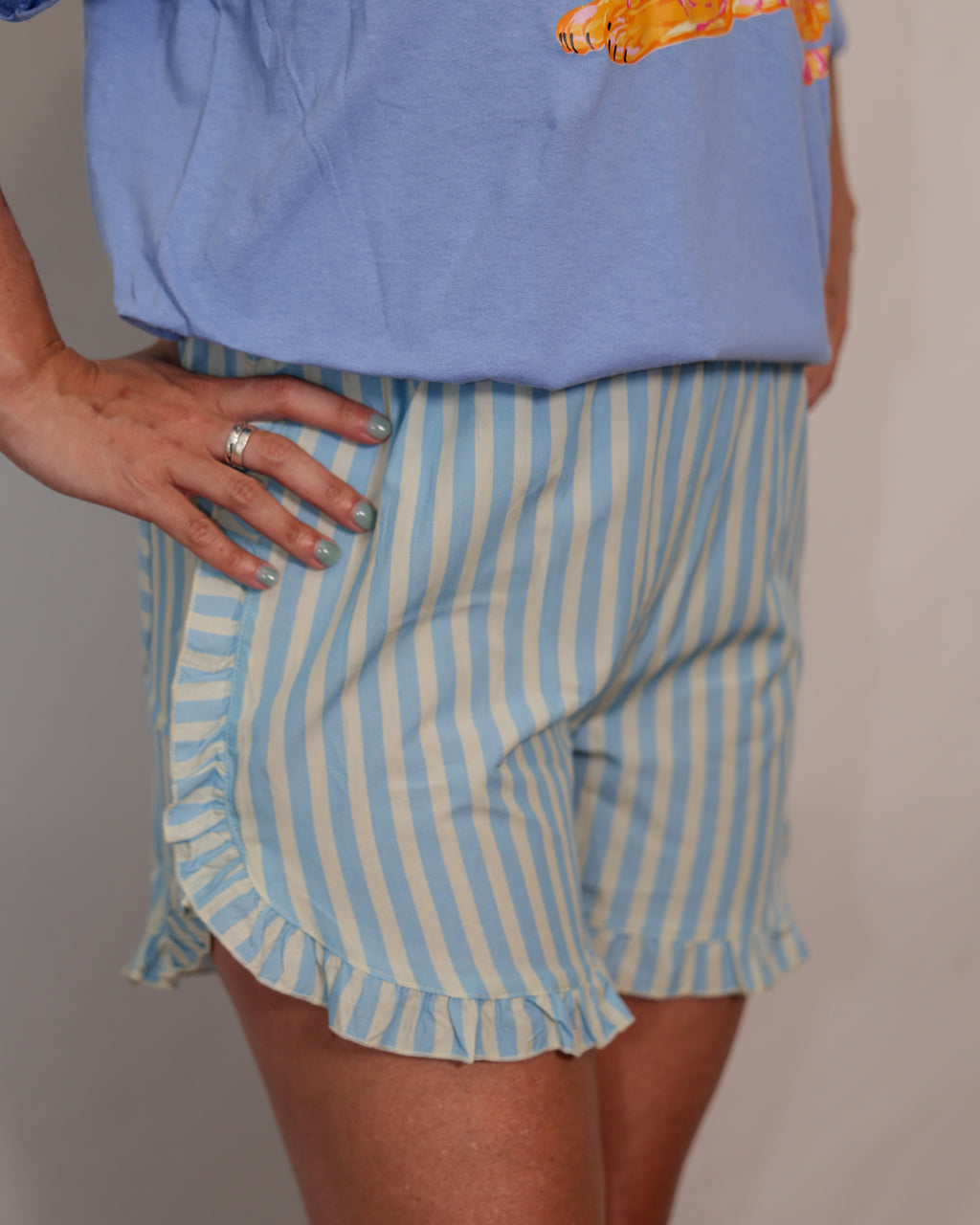 Sweet Stripe Ruffle Shorts