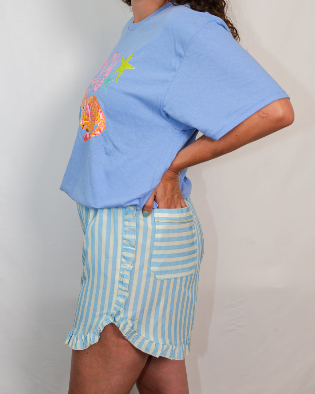 Sweet Stripe Ruffle Shorts