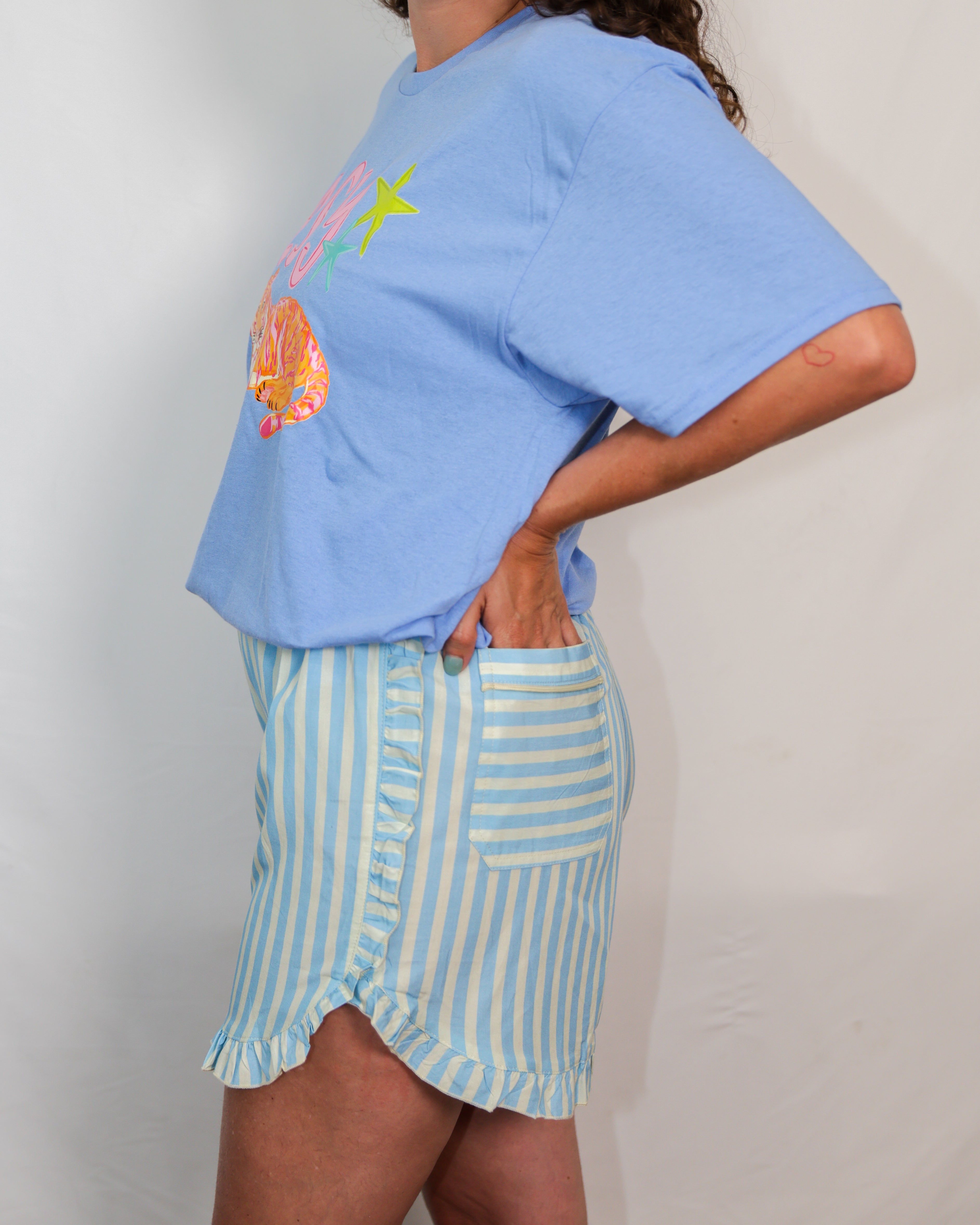 Sweet Stripe Ruffle Shorts