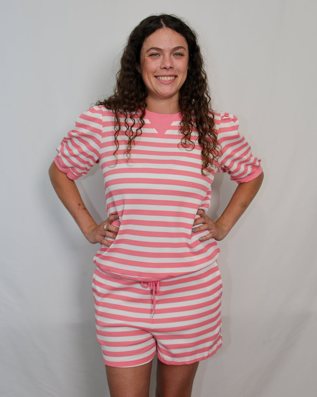 Coastal Stripe Lounge Set Available Curvy