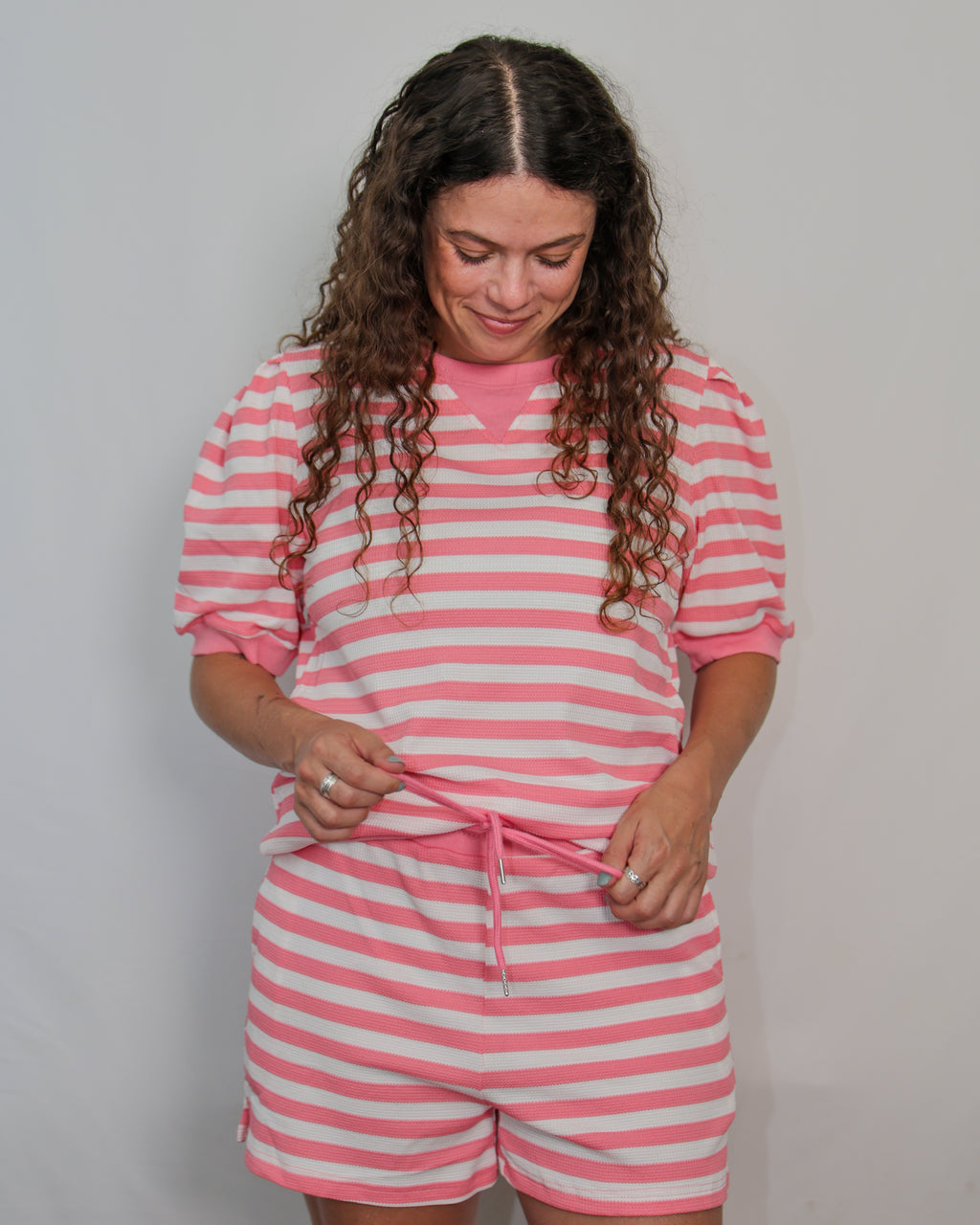 Coastal Stripe Lounge Set Available Curvy