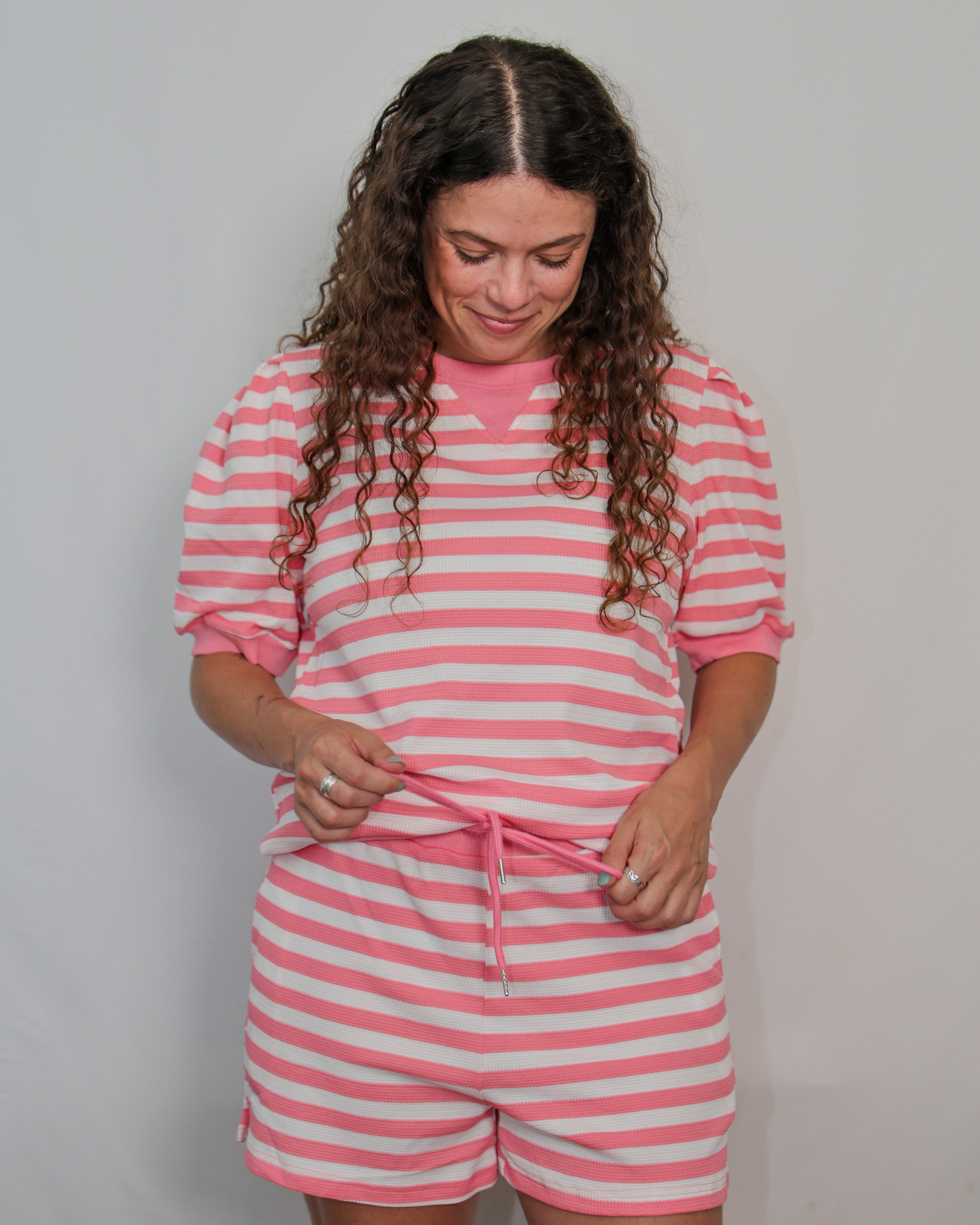 Coastal Stripe Lounge Set Available Curvy